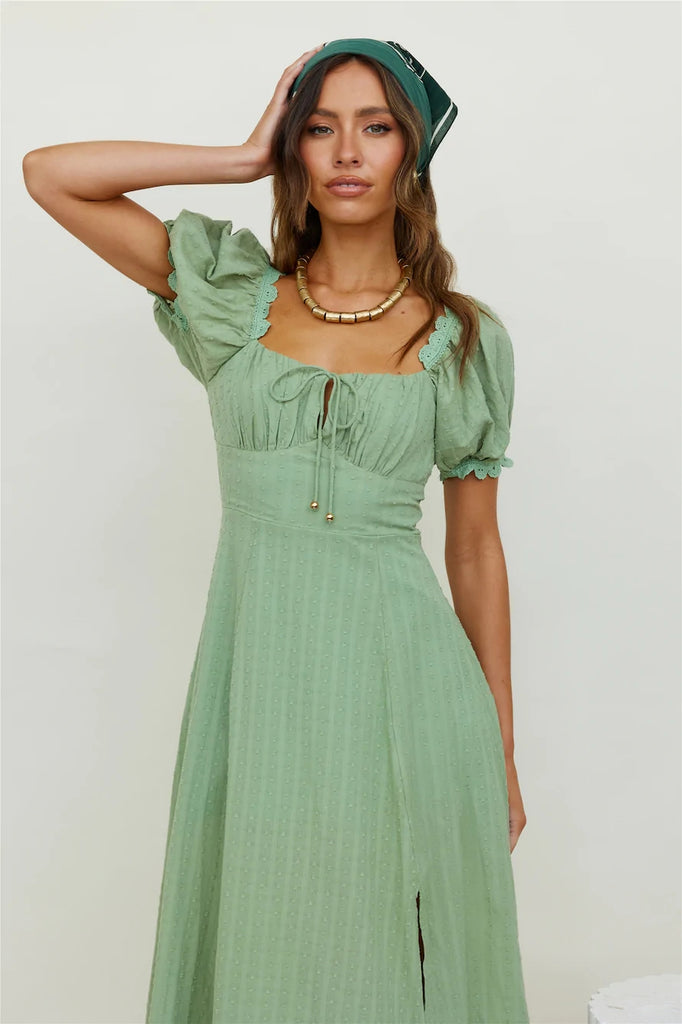 Sage Green Midi Dress – Gabi Swimwear