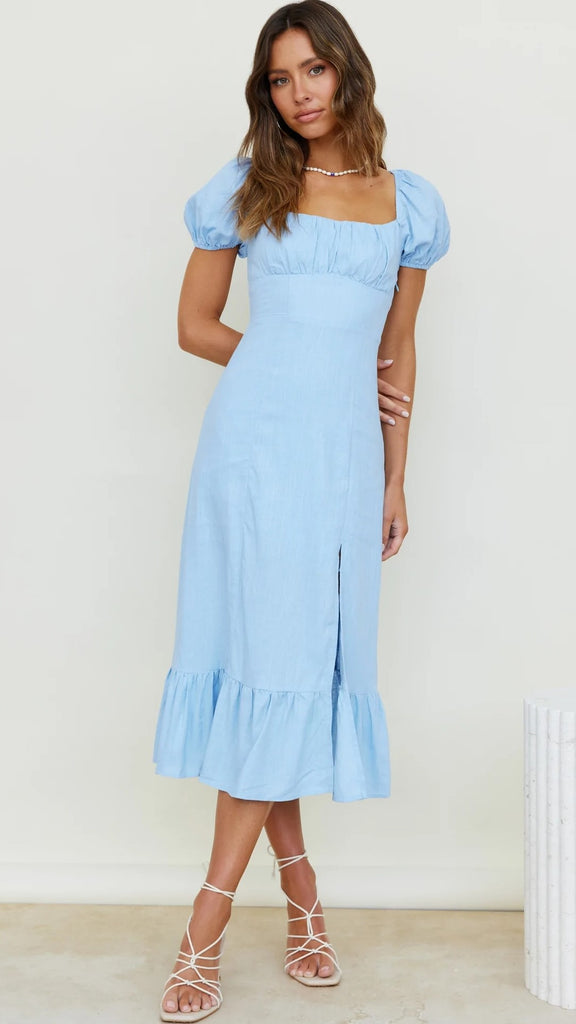 Sky Blue Midi Dress – Gabi Swimwear