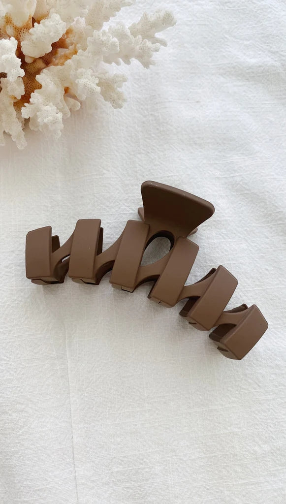 Chocolate Hair Claw Clip