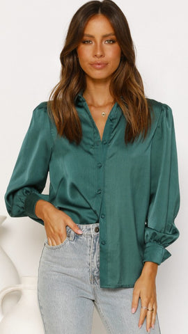 Olive Green Button Down Shirt