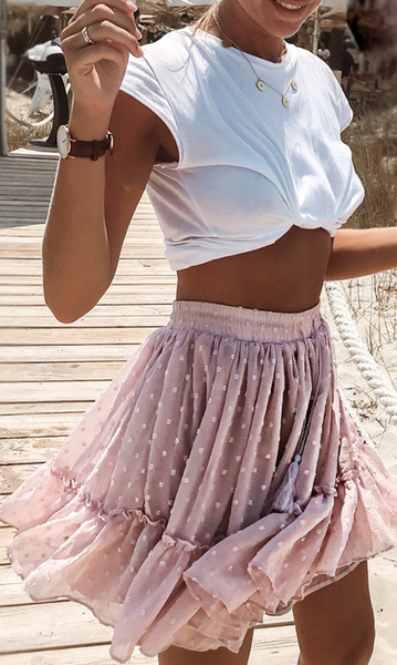 Dusty Pink Withdraw Mini Skirt